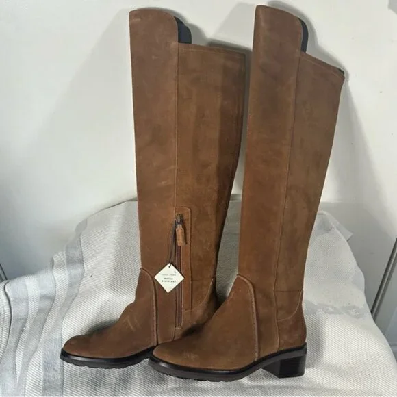 Cole Haan Grand 360 Suede Cal Gary Boots Size 5 B Women Waterproof Chestnut NEW
